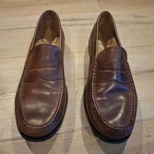 Cole Haan Brown Leather Slip-On Loafers